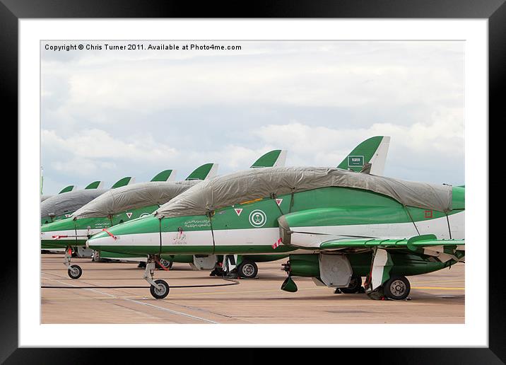 Royal Saudi Air Force's Hawks Display Team Framed Mounted Print by Chris Turner