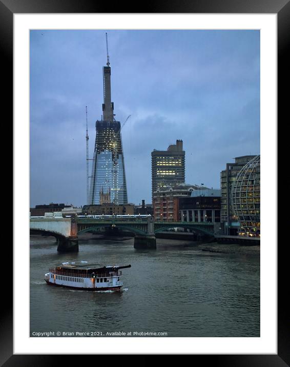 Shard under construction Framed Mounted Print by Brian Pierce
