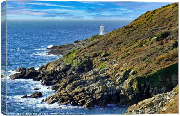 Tater Du Lighthouse, West Cornwall Canvas Print by Brian Pierce