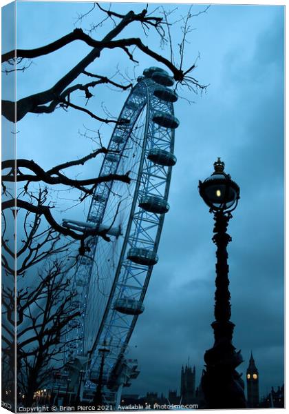 London Eye at Dusk Canvas Print by Brian Pierce