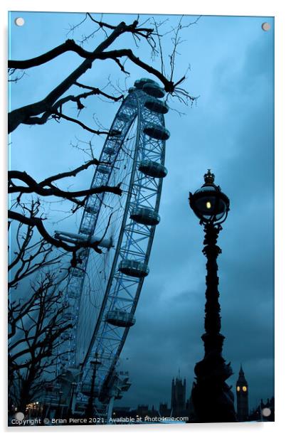 London Eye at Dusk Acrylic by Brian Pierce