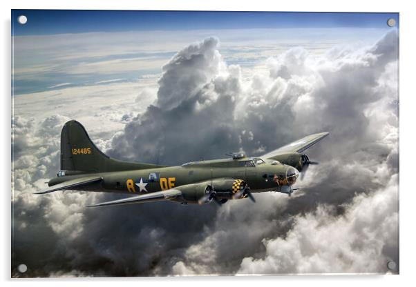 B17 Memphis Belle Acrylic by David Stanforth