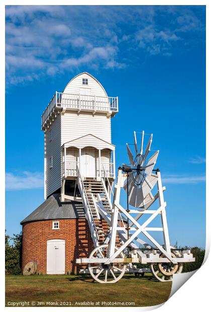 South Walsham mill, Norfolk Broads Print by Jim Monk