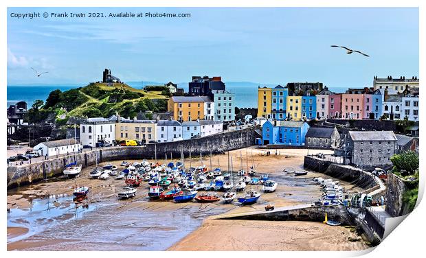 The beautiful Tenby harbour with the tide out Print by Frank Irwin