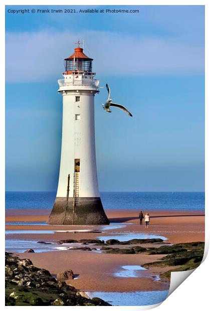 Perch Rock lighthouse, New Brighton, Wirral Print by Frank Irwin