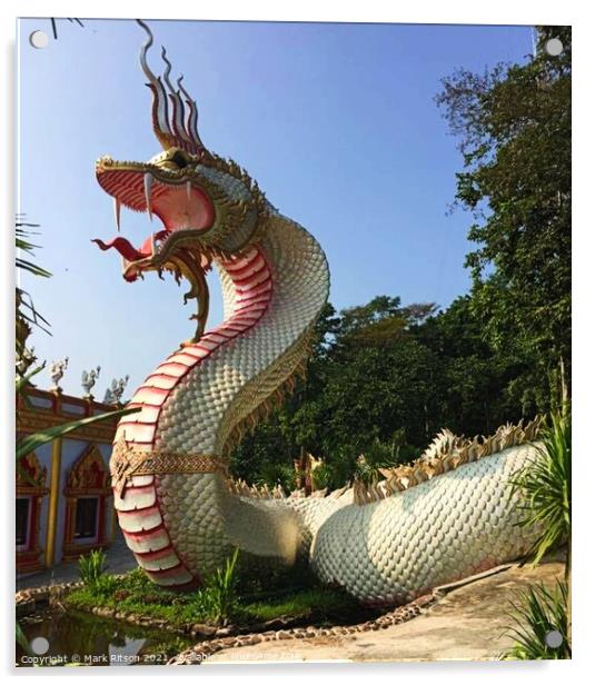 Thai Buddhist Serpent Acrylic by Mark Ritson