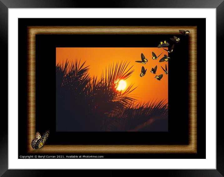 Serenity at Sunset Framed Mounted Print by Beryl Curran
