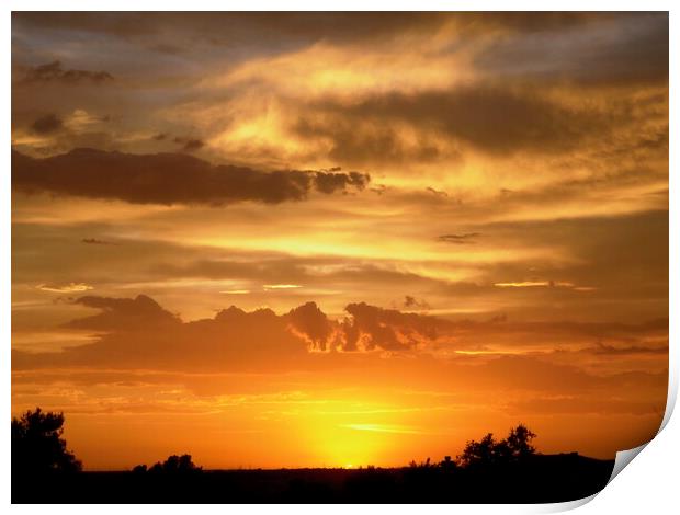California Sunset Print by Stephanie Moore