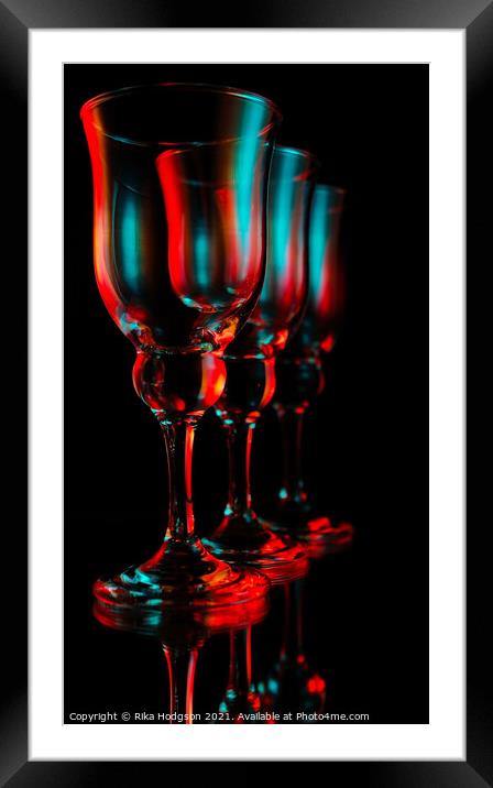 Wine Glasses Framed Mounted Print by Rika Hodgson