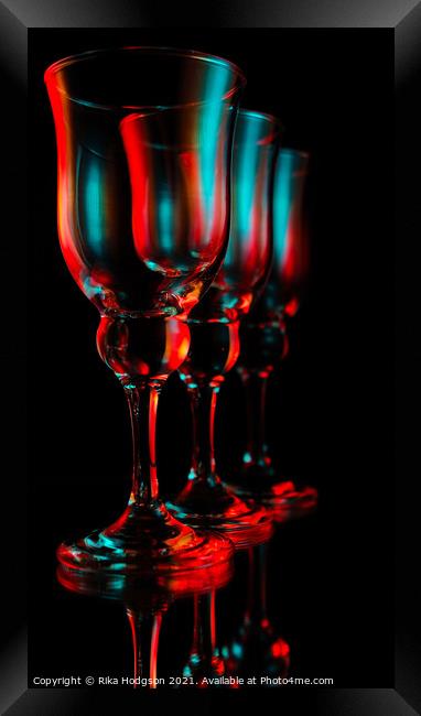 Wine Glasses Framed Print by Rika Hodgson