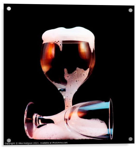 Wine glasses, Close up Acrylic by Rika Hodgson