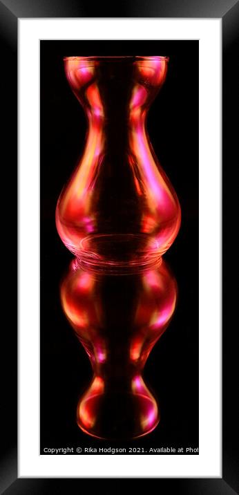 Dark light Vase Framed Mounted Print by Rika Hodgson