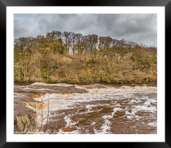 River Tees Torrent Framed Mounted Print by Richard Laidler