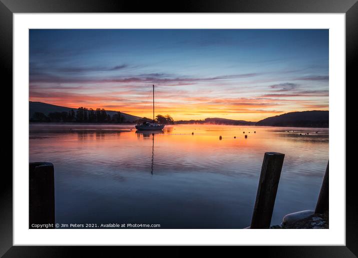 Sunrise at Saint Germans on the river Lynher Southeast Cornwall Framed Mounted Print by Jim Peters