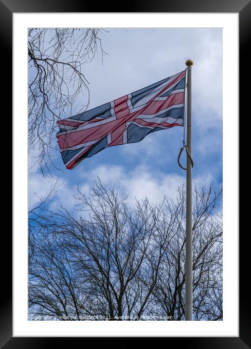 Union Jack Flag Framed Mounted Print by Heather Sheldrick