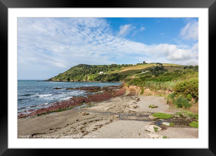 Talland Bay on the south Cornish coast Framed Mounted Print by Jim Peters
