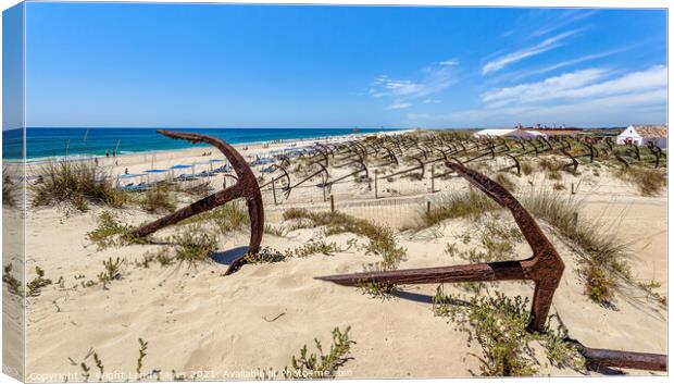 Barril Beach Algarve Portugal Canvas Print by Wight Landscapes