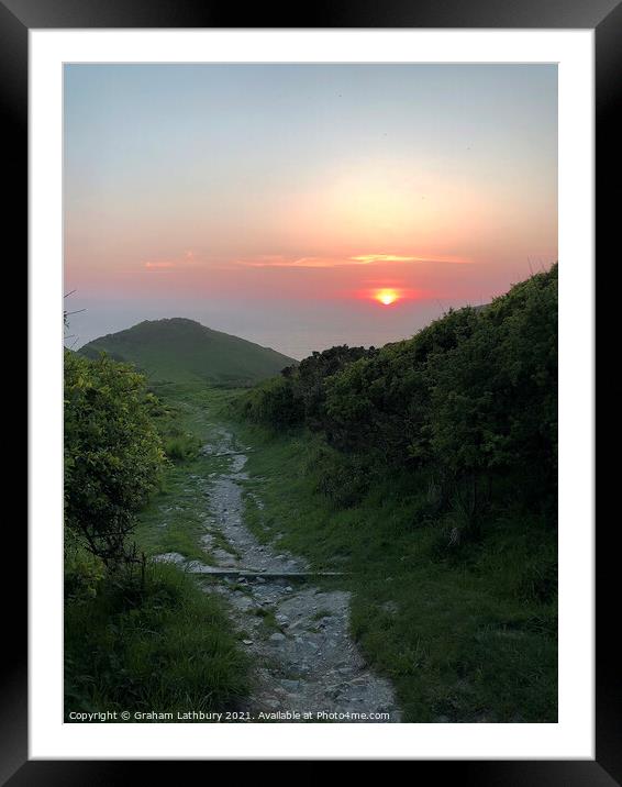 Cornwall Coastal Path Framed Mounted Print by Graham Lathbury