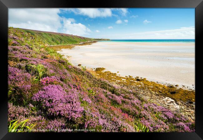 Waulkmill Bay, Orkney, Scotland Framed Print by Justin Foulkes