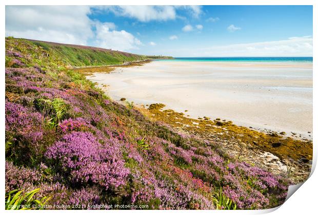 Waulkmill Bay, Orkney, Scotland Print by Justin Foulkes