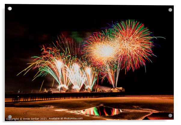 Blackpool International Fireworks competition 2 of 5 Acrylic by Ernie Jordan
