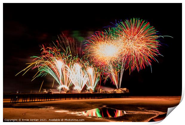 Blackpool International Fireworks competition 2 of 5 Print by Ernie Jordan