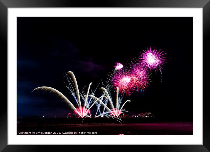 Blackpool International Fireworks competition 3 of Framed Mounted Print by Ernie Jordan