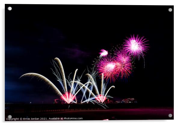 Blackpool International Fireworks competition 3 of Acrylic by Ernie Jordan