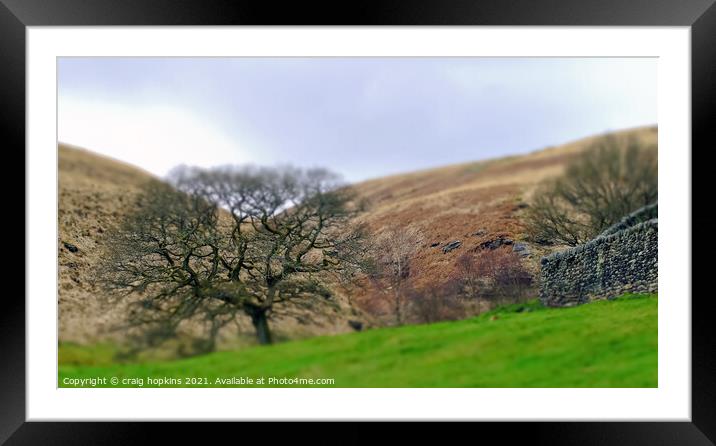 Yorkshire pennines moor Framed Mounted Print by craig hopkins