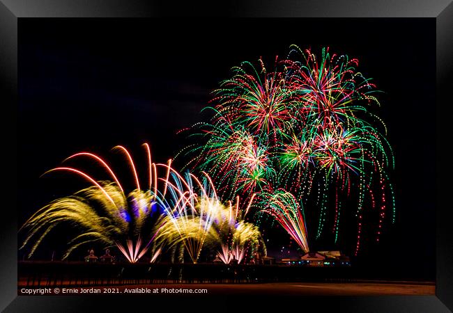 Blackpool International Fireworks competition 4 of 5 Framed Print by Ernie Jordan