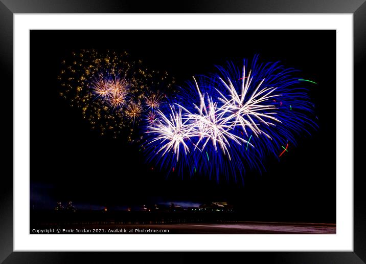 Blackpool International Fireworks competition 5 of 5 Framed Mounted Print by Ernie Jordan