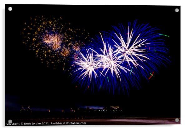 Blackpool International Fireworks competition 5 of 5 Acrylic by Ernie Jordan