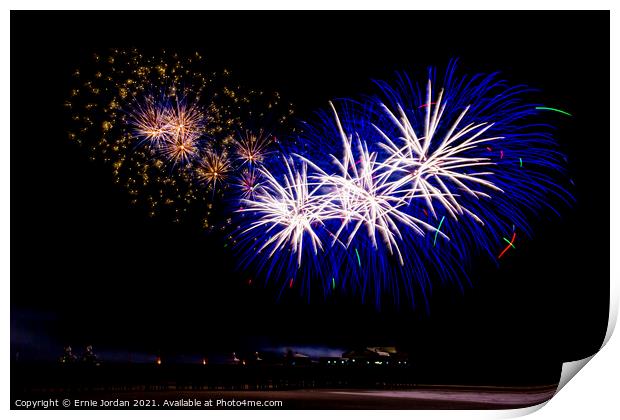 Blackpool International Fireworks competition 5 of 5 Print by Ernie Jordan