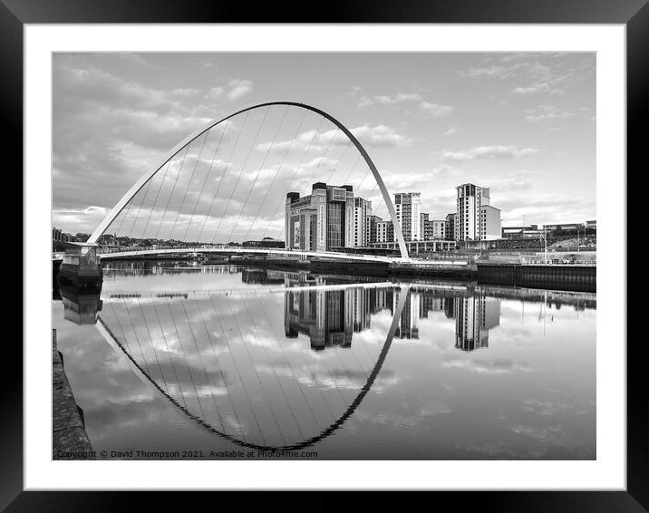 Quayside Newcastle  Framed Mounted Print by David Thompson