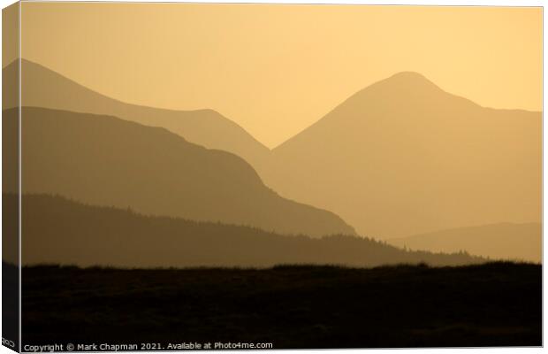 Dusky sunset over the Cuillin Mountains, Skye Canvas Print by Photimageon UK