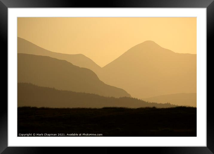 Dusky sunset over the Cuillin Mountains, Skye Framed Mounted Print by Photimageon UK