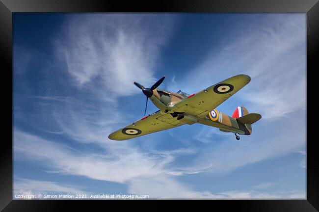 Hurricane fly by Framed Print by Simon Marlow