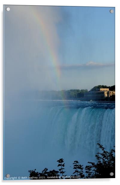 Niagara Falls Rainbow Acrylic by Beth Rodney