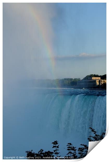 Niagara Falls Rainbow Print by Beth Rodney