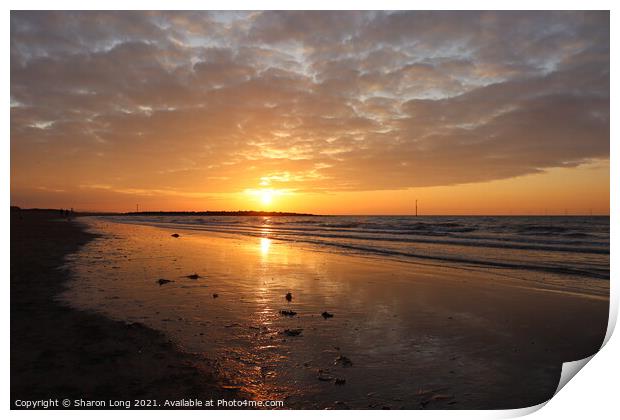 Heavy Glow Over Leasowe Print by Photography by Sharon Long 