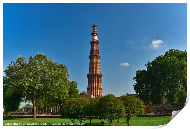 Qutub Minar in Delhi, India Print by Chun Ju Wu