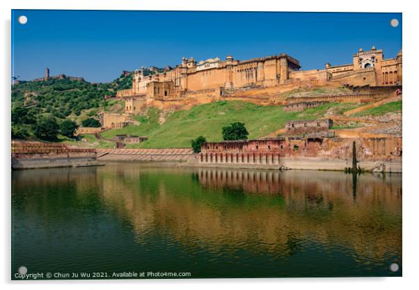 Amer Fort in Jaipur, India Acrylic by Chun Ju Wu