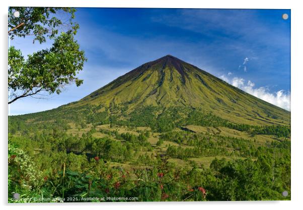 Inierie Volcano in Bajawa, Flores island, Indonesia Acrylic by Chun Ju Wu