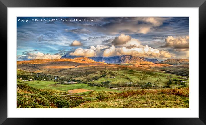 The View from Drynoch, Skye (panoramic) Framed Mounted Print by Derek Daniel