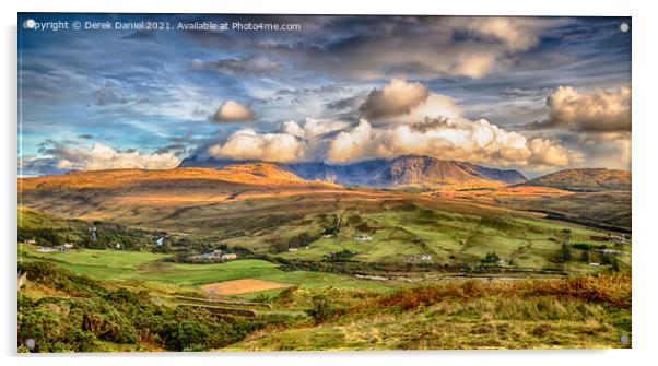 The View from Drynoch, Skye (panoramic) Acrylic by Derek Daniel