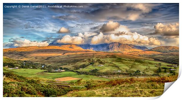 The View from Drynoch, Skye (panoramic) Print by Derek Daniel