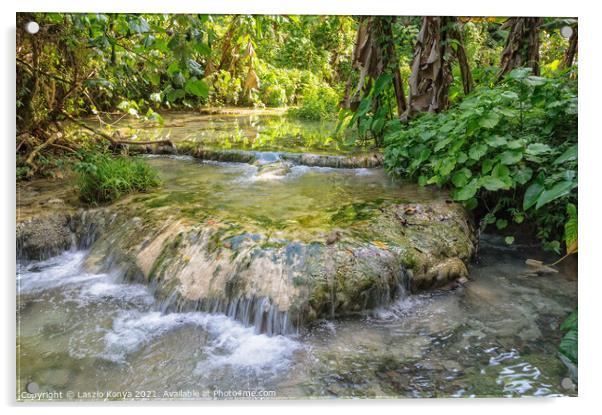 Mele Creek - Port Vila Acrylic by Laszlo Konya