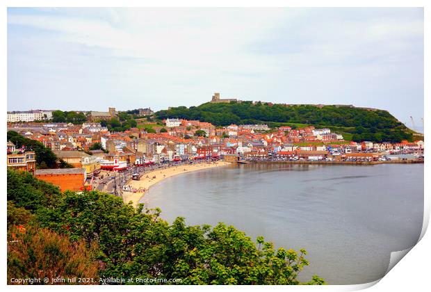 South Bay at Scarborough in Yorkshire. Print by john hill