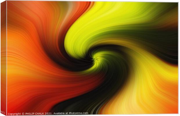 Abstract colourful  twirl pattern 405  Canvas Print by PHILIP CHALK