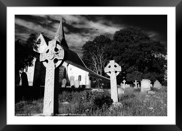 Huntington Church black and white 407  Framed Mounted Print by PHILIP CHALK